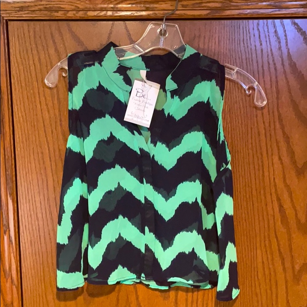 Sheer striped top